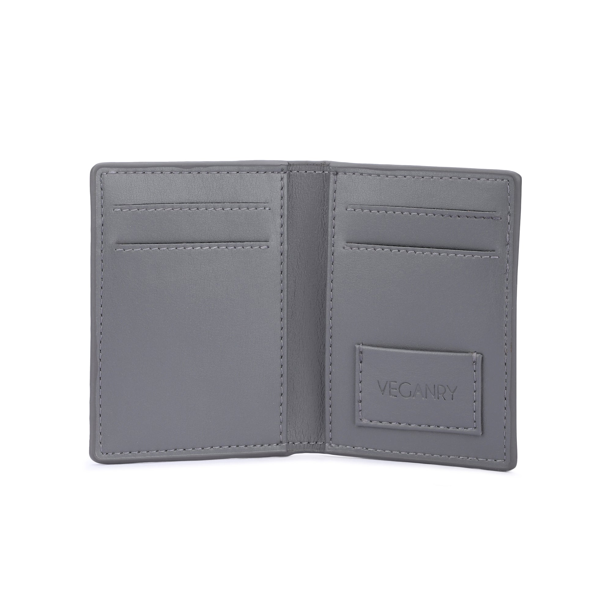 Vegan Card wallet for Men Grey