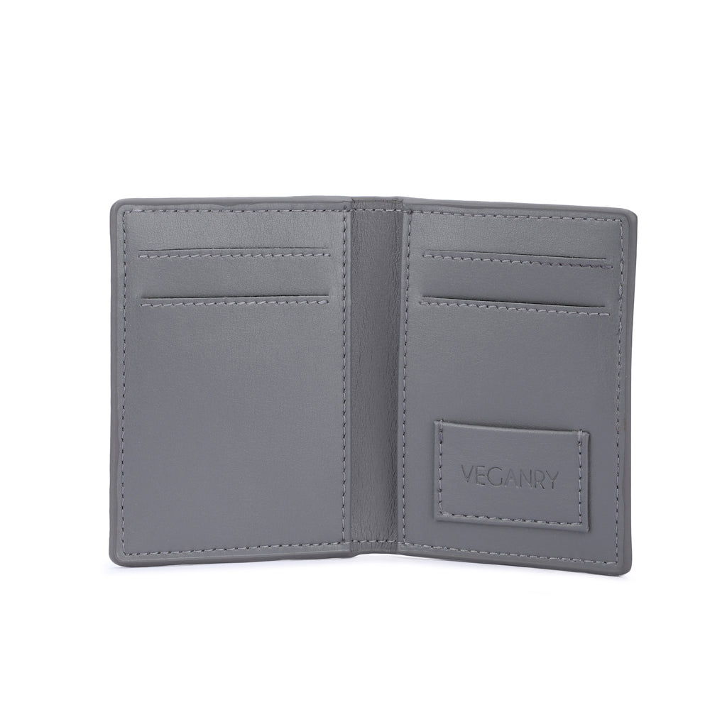 Vegan Card wallet for Men Grey