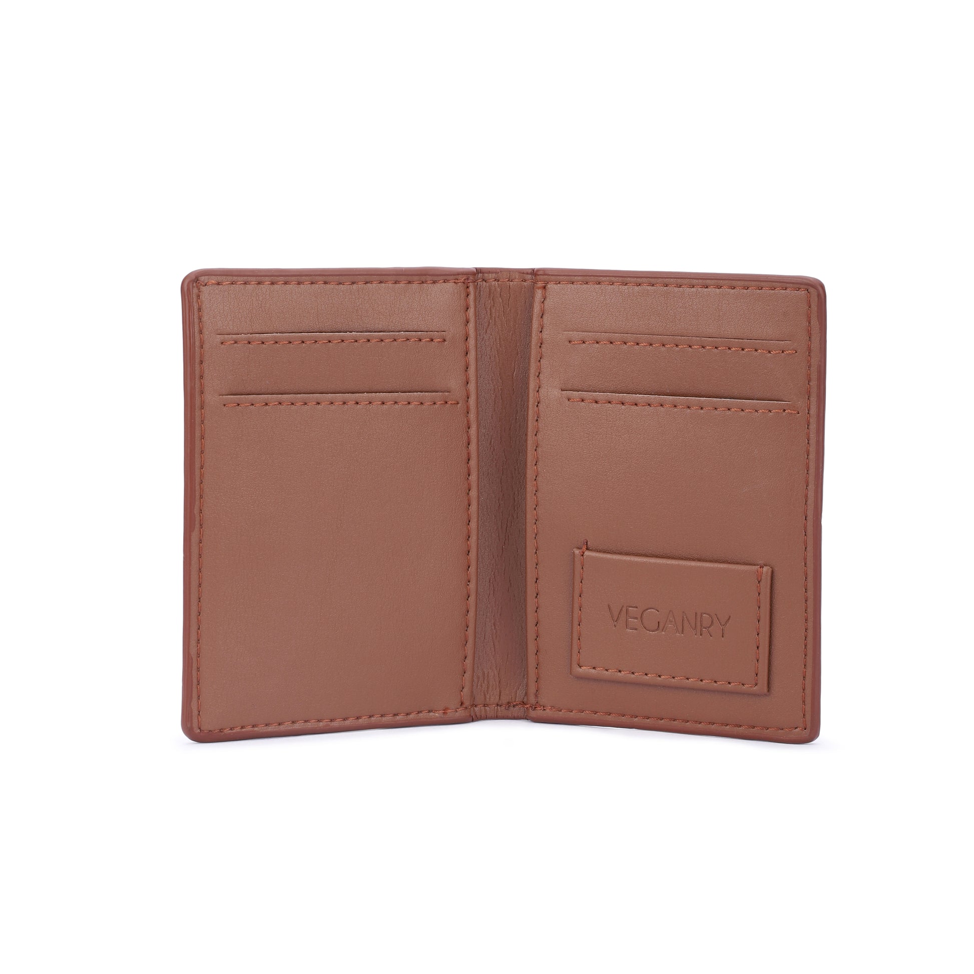 Vegan Card wallet for Men Brown